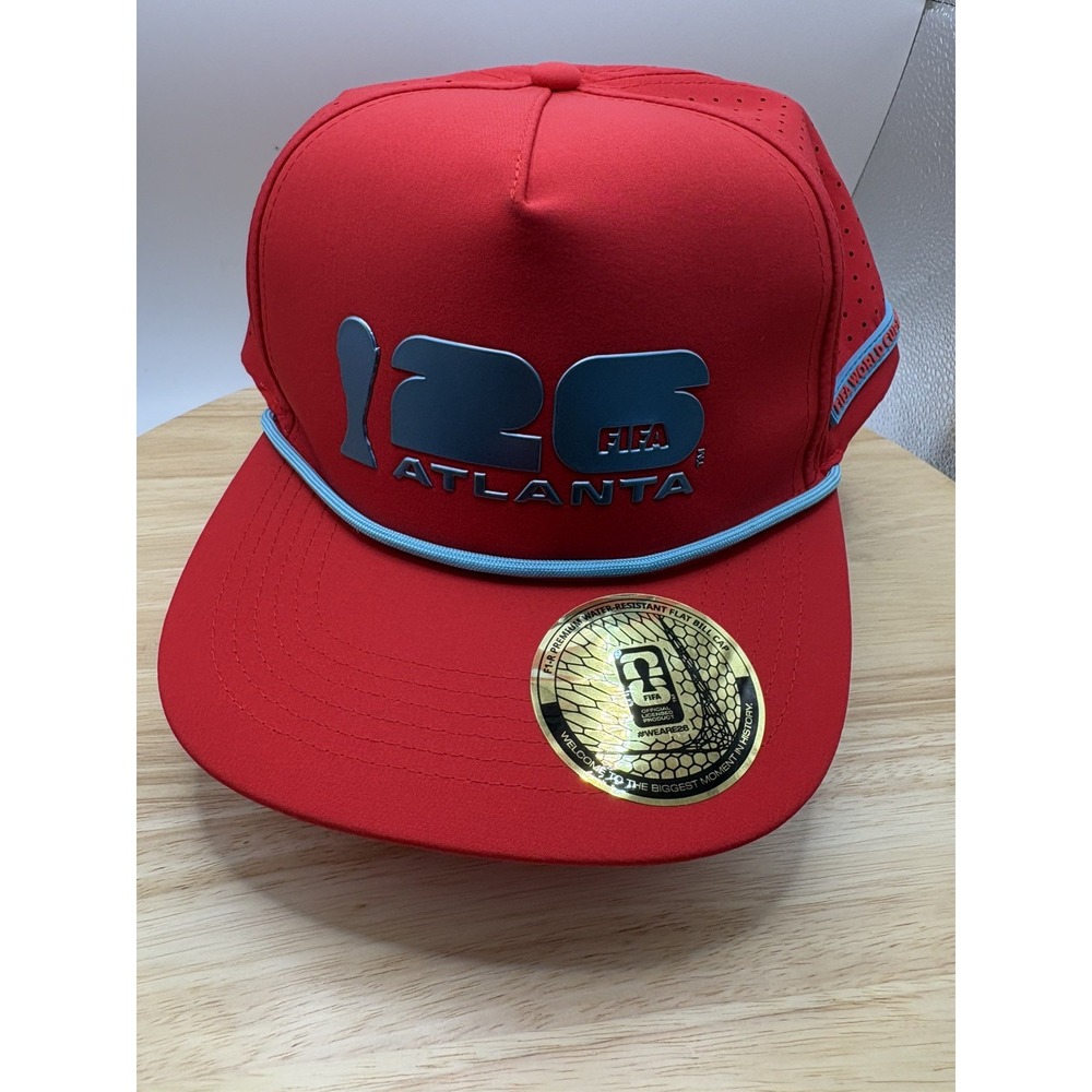 FIFA 2026 World Cup Atlanta Snapback Red Hat Soccer Cap NWT